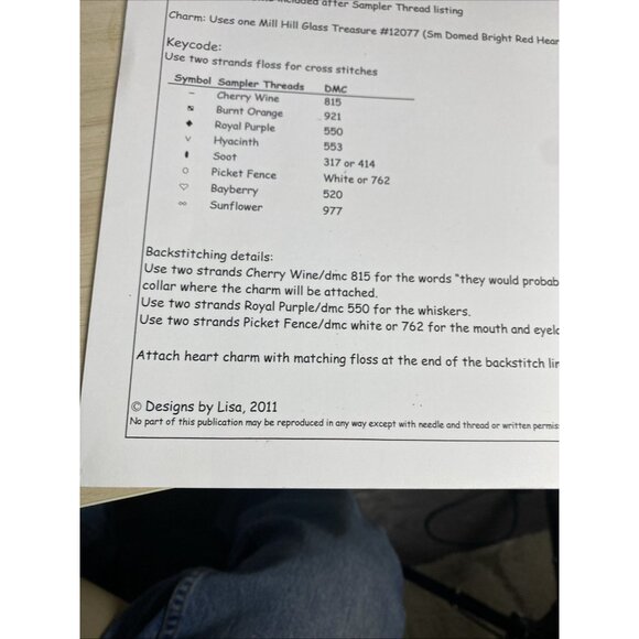 Designs By Lisa Crosstitch Pattern If Kat Could Talk Dbl-C147 ￼ - Picture 8 of 8